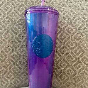 Starbucks Iridescent Purple Tumbler with Straw